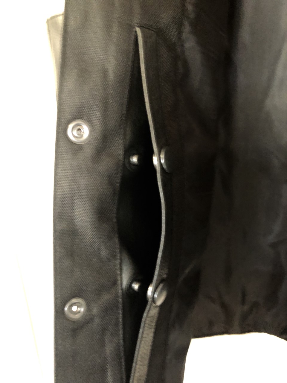 Men's Black Leather Vest - Plain Sides