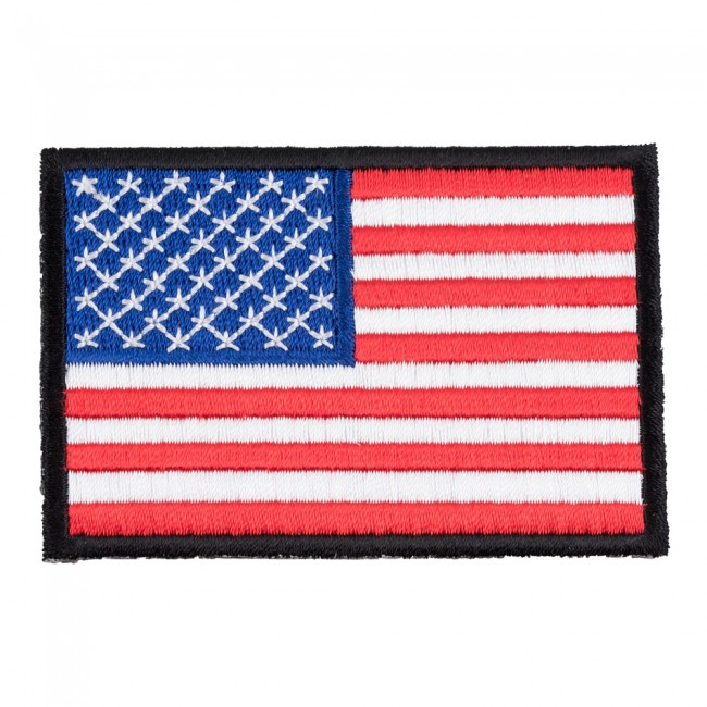 American Flag Black Border Patch