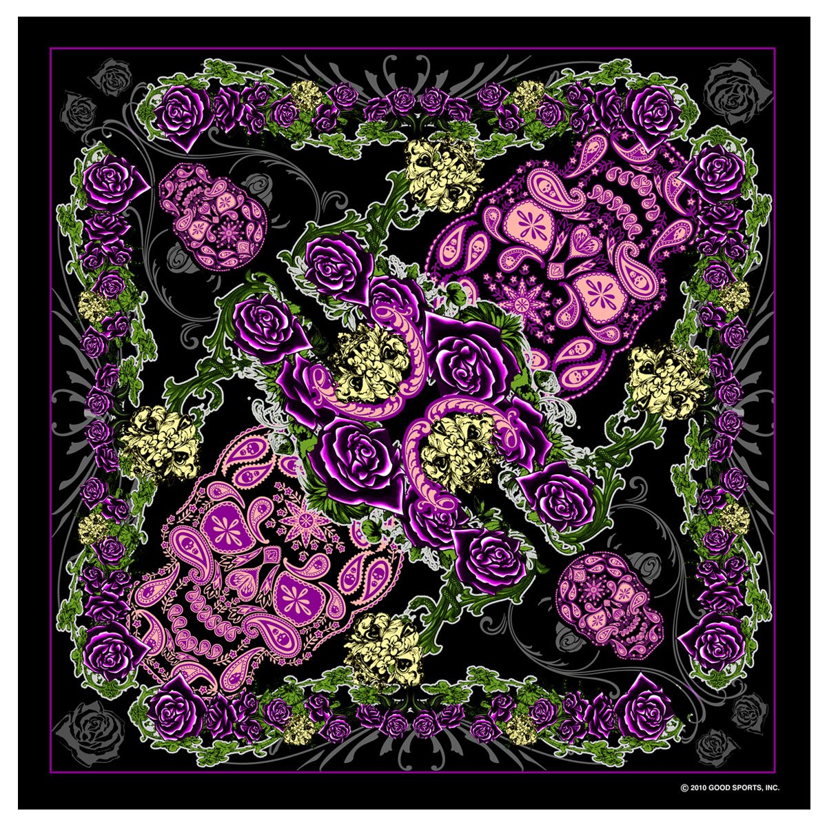 Paisley Skull Bandana