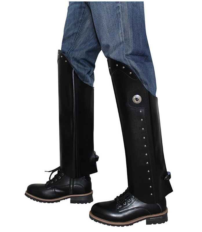 Half Chaps with Zipper and Studs