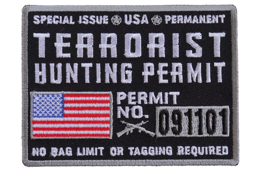 Terrorist Hunting Permit Patch