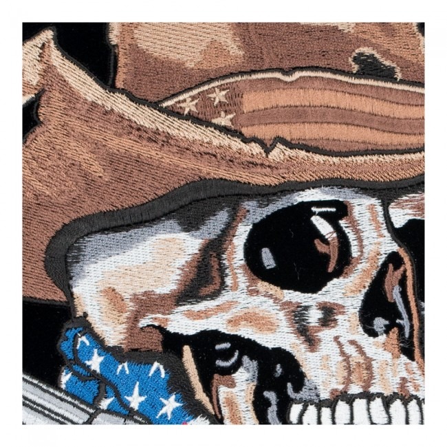 American Cowboy Skull With Guns Patch