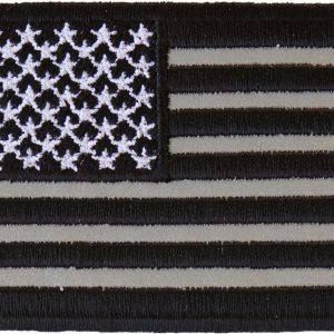 Black White and Reflective US Flag Patch 