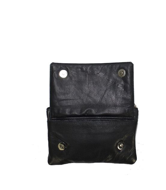 Studded Purple Sugar Skull Leather Belt Bag