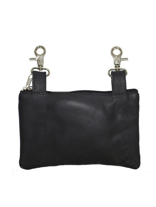 Studded Purple Sugar Skull Leather Belt Bag