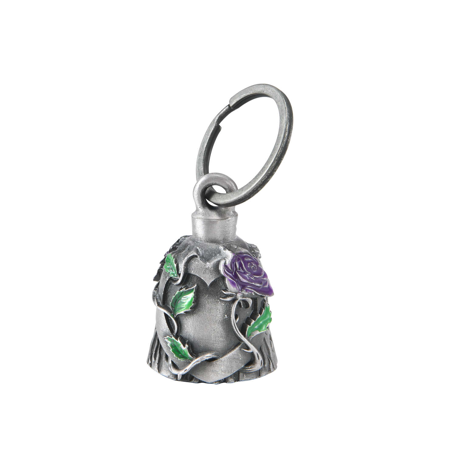 Heart with Purple Rose Vine Motorcycle Bell