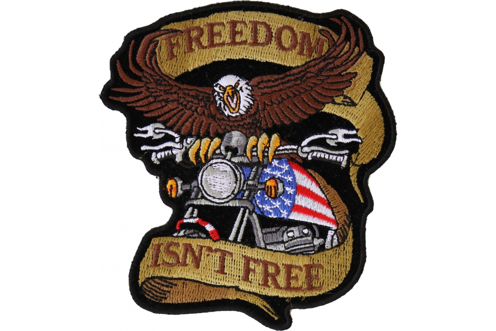 Freedom Isn't Free, Patriotic Motorcycle Eagle Patch