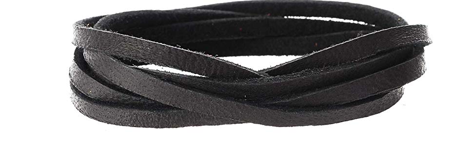 Blue leather lacing
