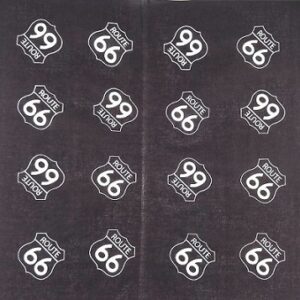 Route 66 Shield Black Bandana