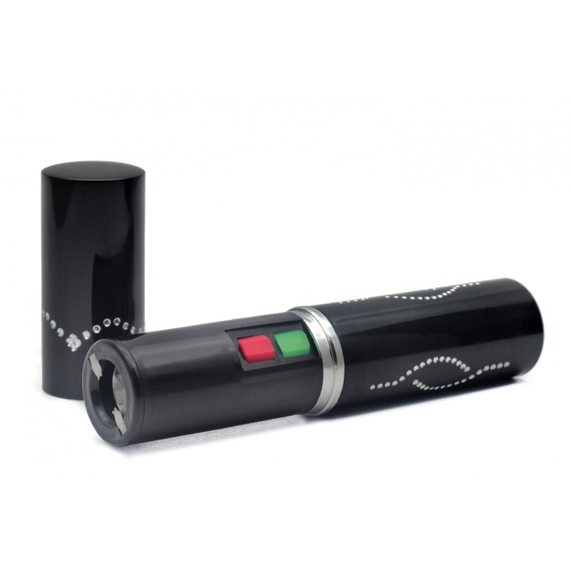 Lipstick stun gun with LED flashlight in purple