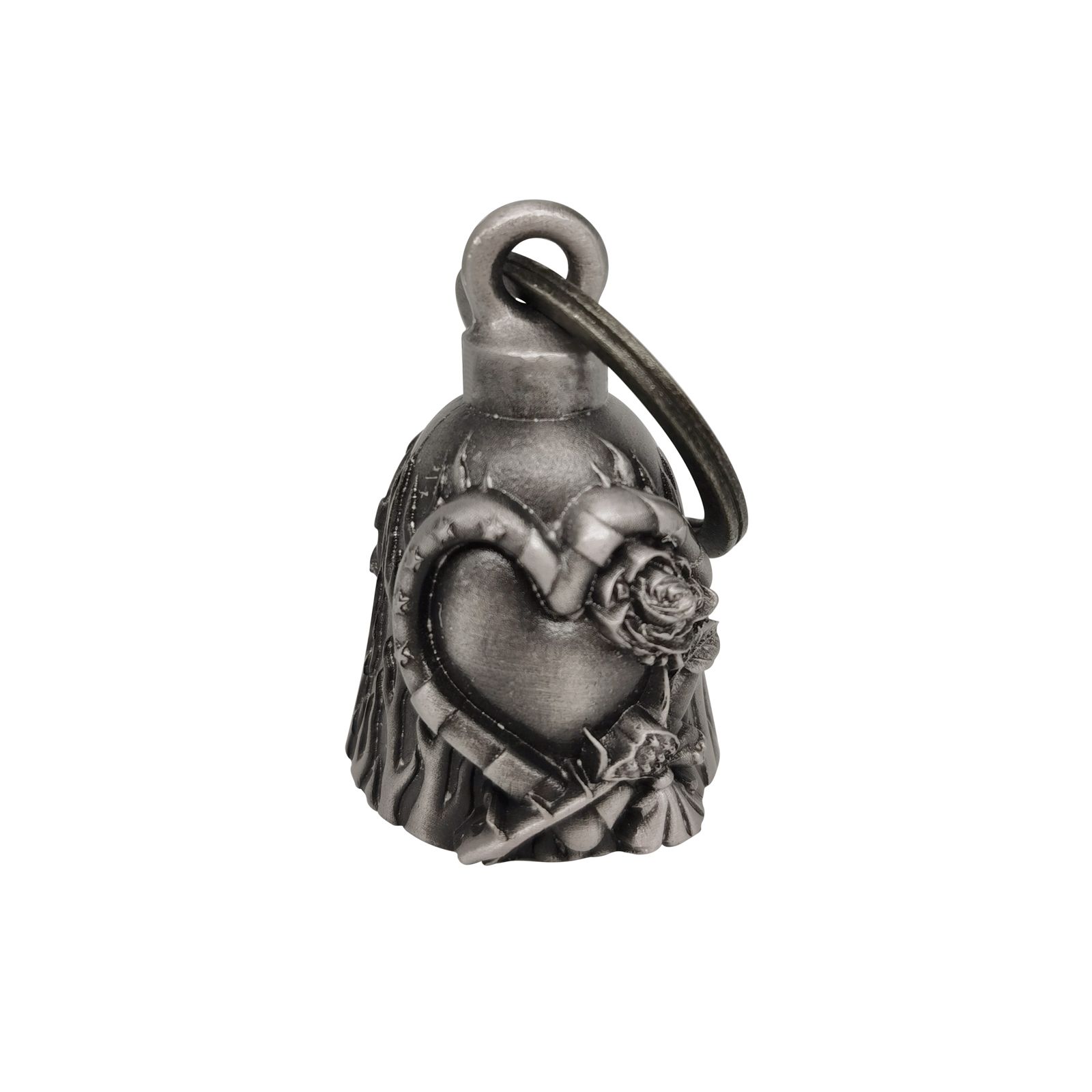 Heart with Rose Motorcycle Bell