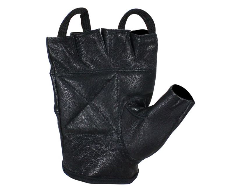 Fingerless Leather Motorcycle Gloves
