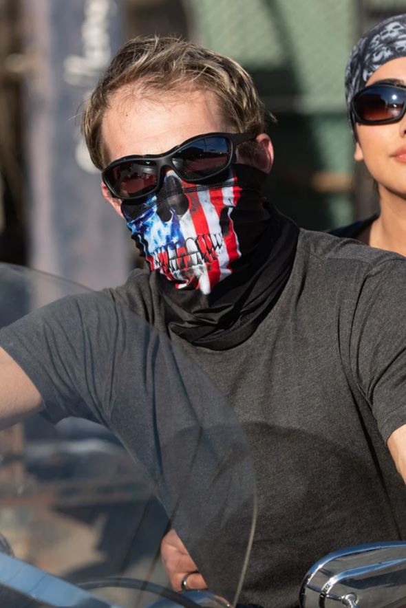 American Flag Skull Soaker Tube