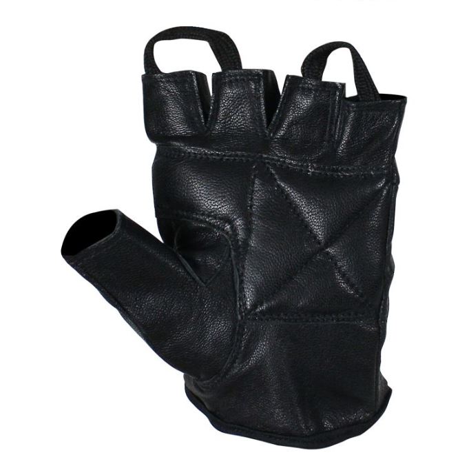 Fingerless Leather Motorcycle Gloves