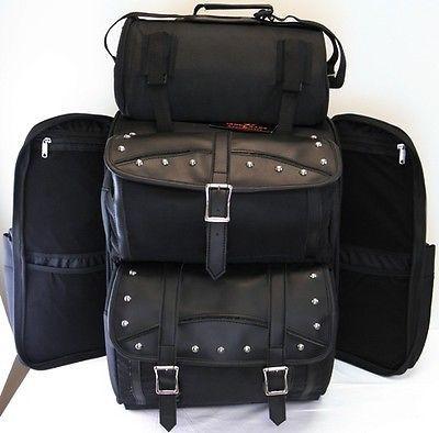 Extra Large Studded 2-Piece Travel Bag/Back Pack