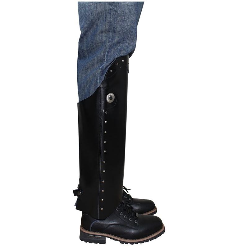 Half Chaps with Zipper and Studs