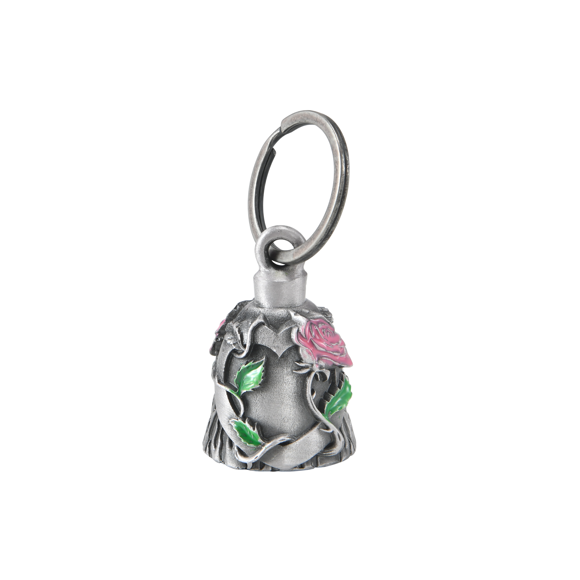 Heart with Pink Rose Vine Motorcycle Bell